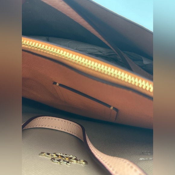 Coach Peach Leather Tote Bag - Picture 6 of 12